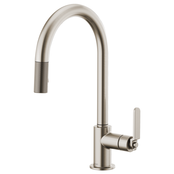 Brizo 63044LF Litze Pull-Down Faucet With Arc Spout and Industrial Handle