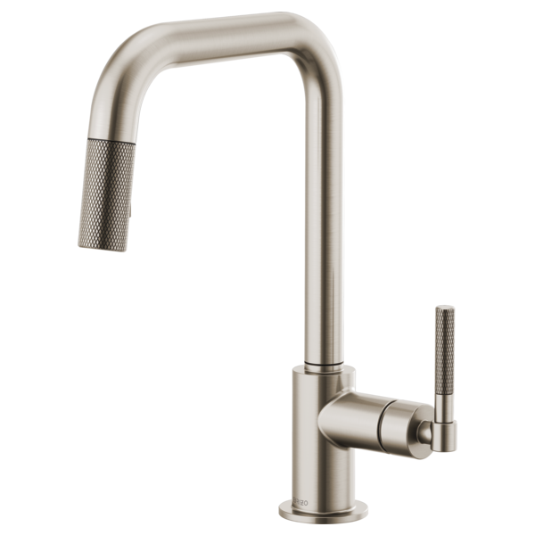 Brizo 63053LF Litze Pull-Down Faucet With Square Spout and Knurled Handle