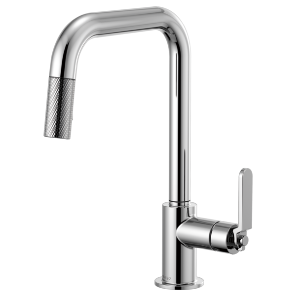 Brizo 63054LF Litze Pull-Down Faucet With Square Spout and Industrial Handle