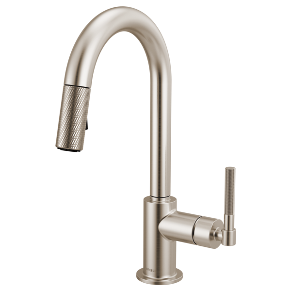 Brizo 63943LF Litze Pull-Down Prep Faucet With Arc Spout - Knurled Handle