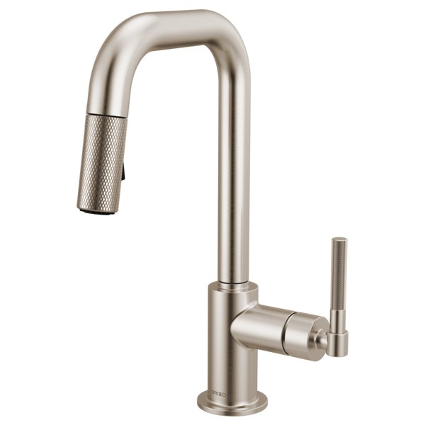 Brizo 63953LF Litze Pull-Down Prep Faucet With Square Spout - Knurled Handle