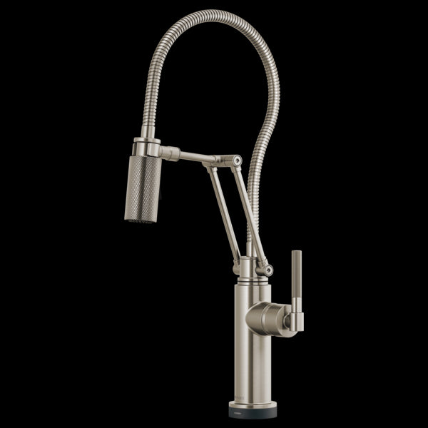 Brizo 64143LF Litze Smarttouch Articulating Kitchen Faucet With Finished Hose