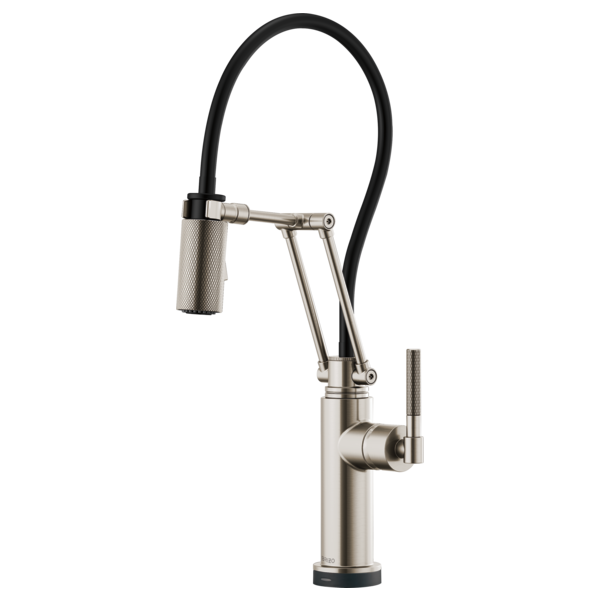 Brizo 64243LF Litze Smarttouch Articulating Kitchen Faucet With Knurled Handle