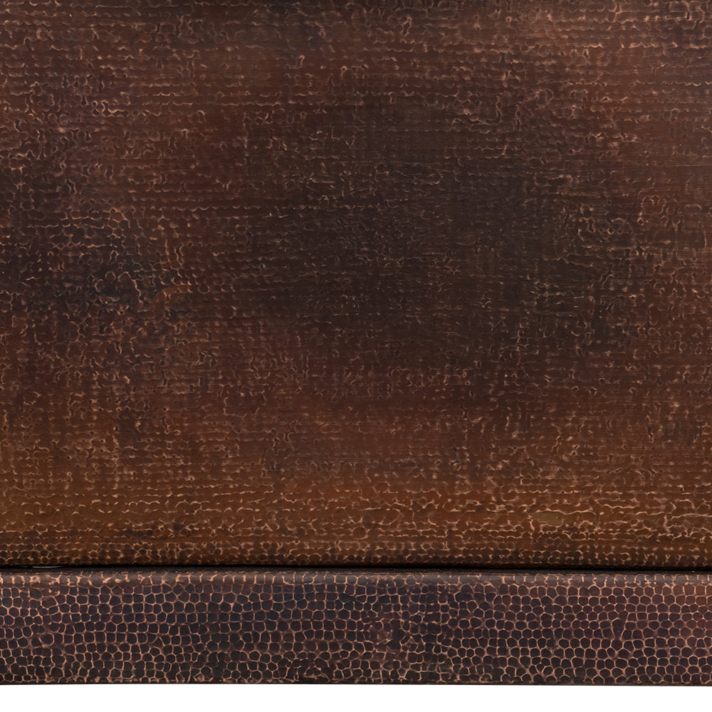 Premier Copper Products BTDREC67DB 67" Hammered Copper Rectangle Bathtub with Towel Bars