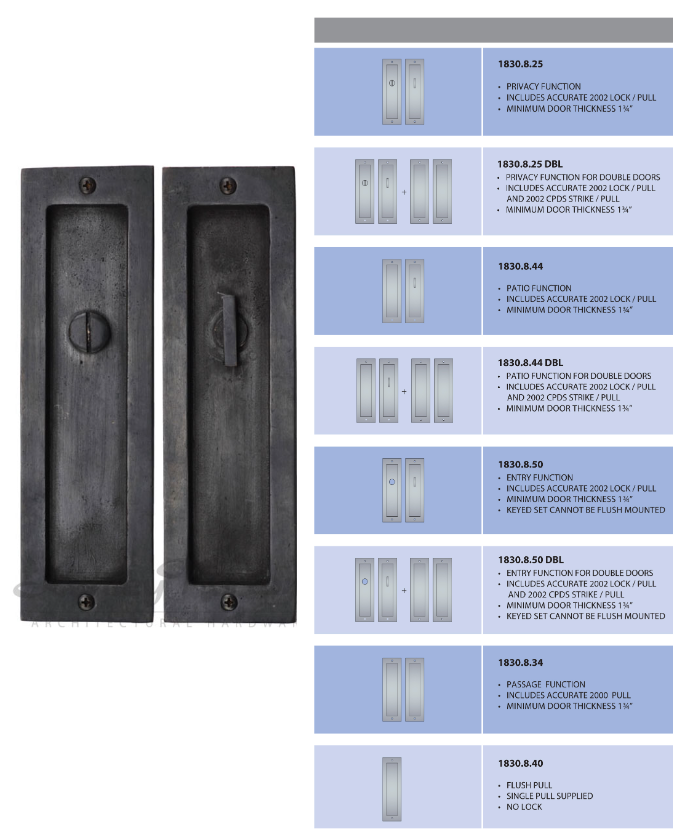 Ashley Norton BZ.1830.8.34-212 Sliding Door Passage - Dark Bronze