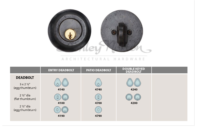 Ashley Norton BZ.4100-234 Round Single Deadbolt - Dark Bronze