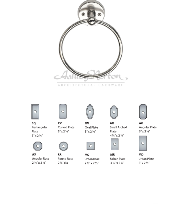 Ashley Norton BZ.OV100 Towel Ring - Dark Bronze