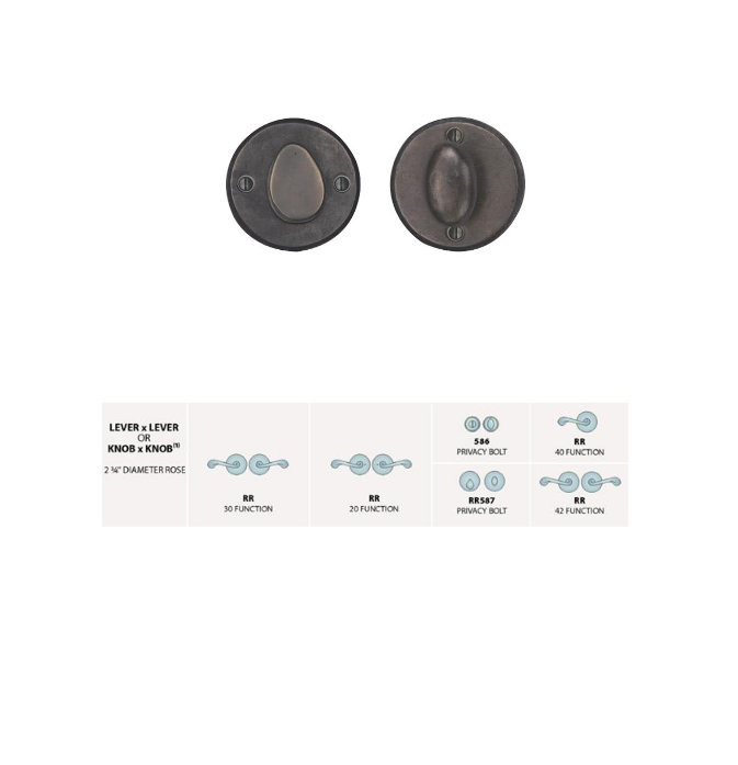 Ashley Norton BZ.RR587-238 Round Privacy Bolt - Dark Bronze