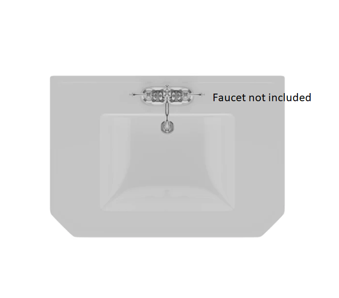 Barclay B/3-3014WH Corbin Basin Only With 4" Centerset Hole With Overflow - White