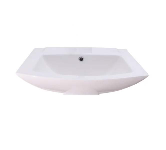 Barclay B/3-466WH Burke Basin Only for 6" Centerset Overflow - White