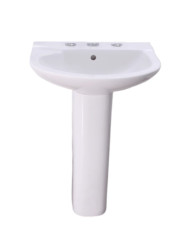Barclay B/3-421WH Anabel 555 Lavatory Pedestal and Basin 1 Hole - White