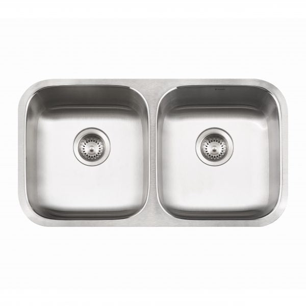 Houzer CADA-3218DU-5-20 Classic 32" ADA Undermount 50/50 Double Bowl Stainless Steel Sink