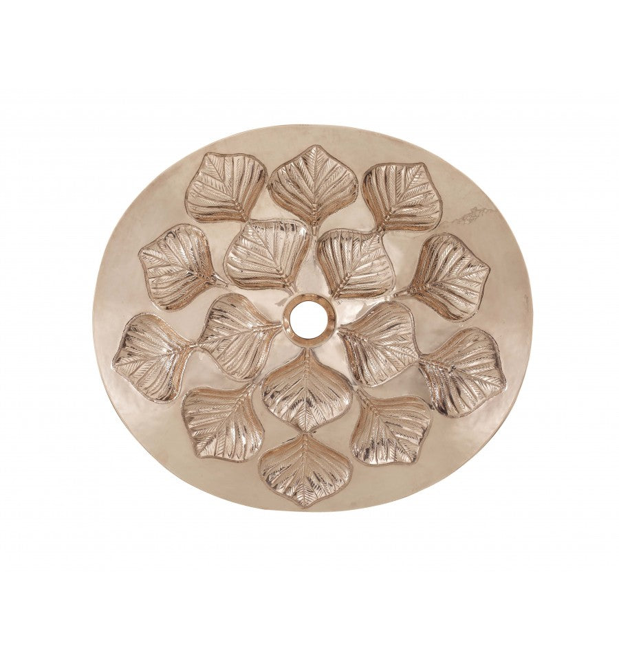 Thompson Traders CASG-C Legacy Bath Chakra Cordate Handcrafted Oval Bath Vessel Bowl cordate texture Rose Gold