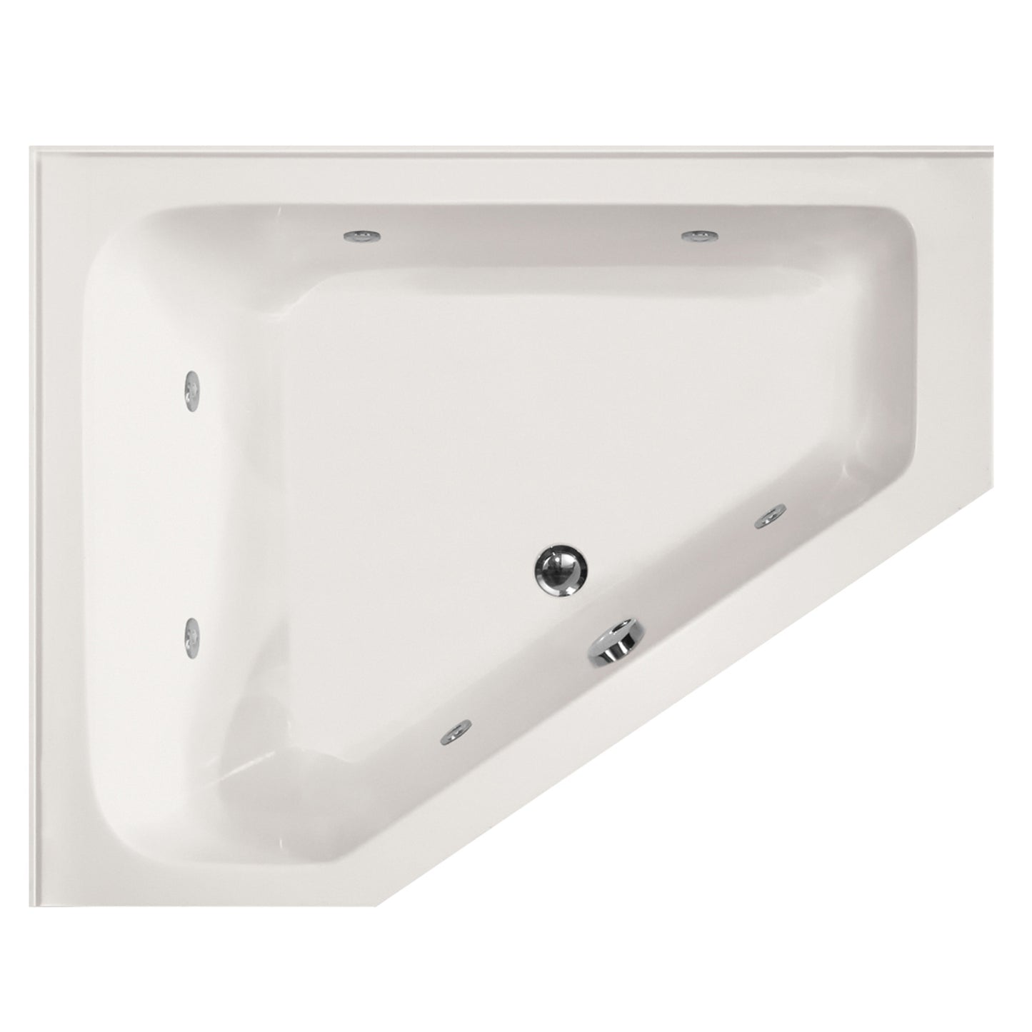 Hydro Systems COU6048ACO-RH Courtney 60 X 48 Acrylic Airbath & Whirlpool Combo System Right Hand Tub