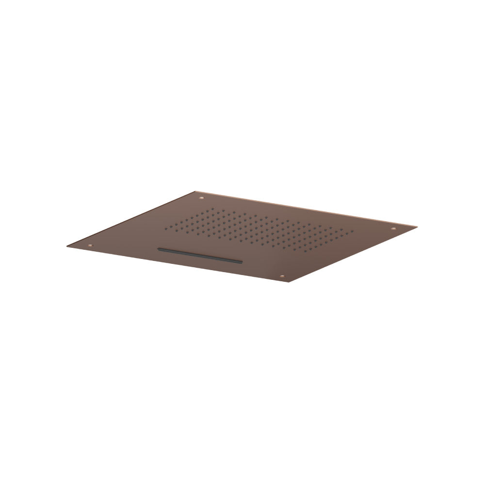 Flusso Cascade CSS.20S 20" Stainless Steel Flush Mount Rainhead With Cascade Watefall