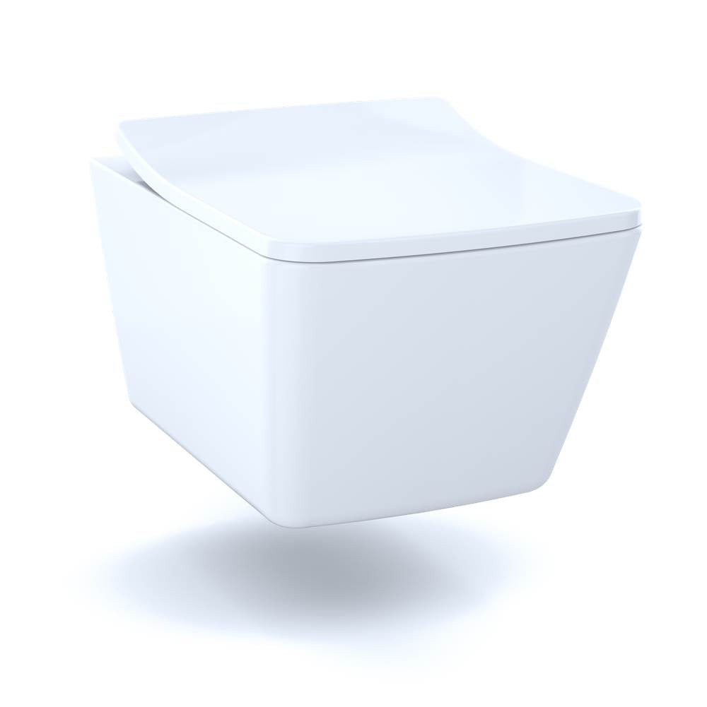 Toto CT449CFG#01 Sp Wall-Hung Contemporary Square-Shape Dual Flush 1.28 and 0.9 GPF Toilet With Cefiontect
