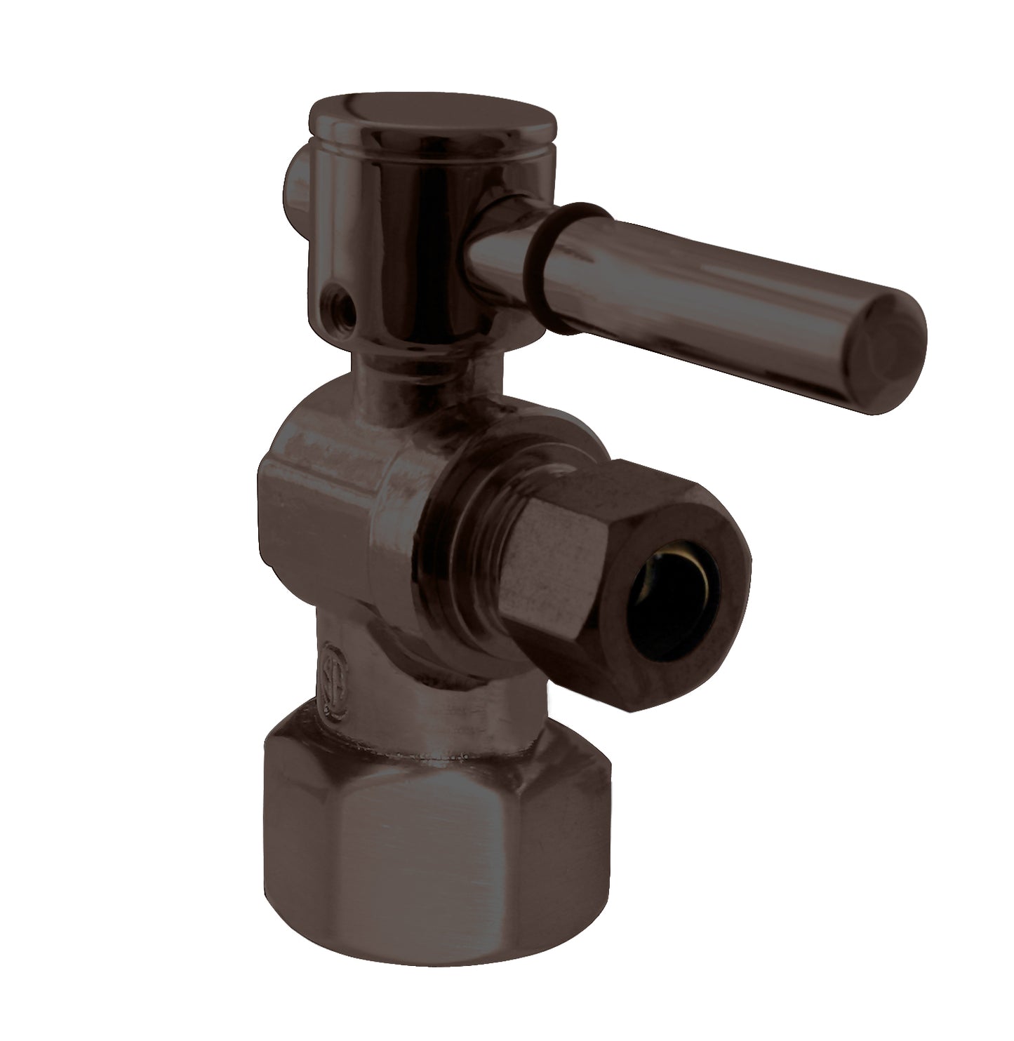 Westbrass D103BL Angle Stop, 1/2 in. IPS x 3/8 in. OD - 1/4-Turn Lever Handle