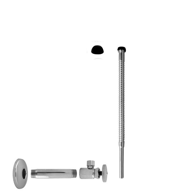 Westbrass D103K12 Supply Kit - 1/2 in. IPS x 3/8 in. OD x 12 in. Corrugated