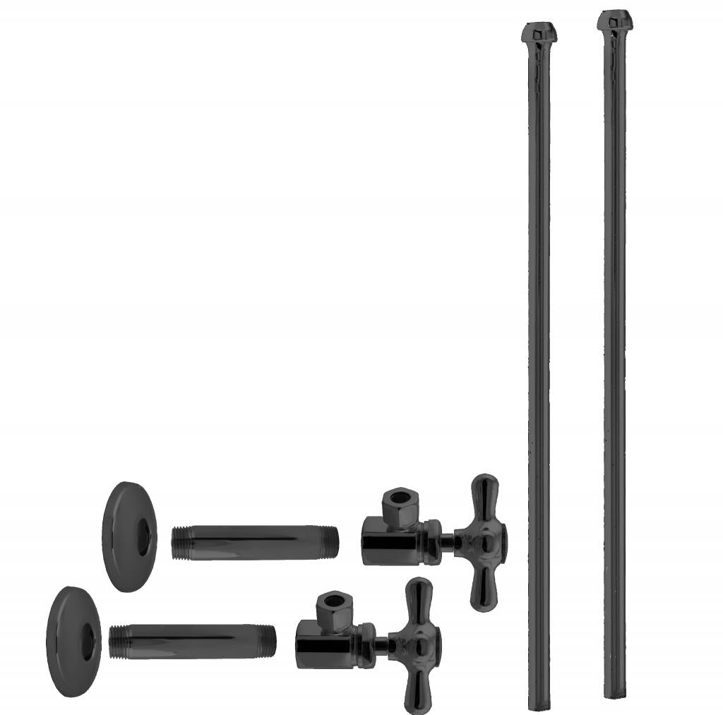 Westbrass D103KBNX Faucet Kit - 1/2 in. IPS x 3/8 in. OD x 20 in. Bullnose