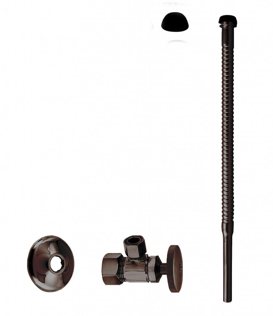 Westbrass D105K12 Supply Kit - 5/8 in. OD x 3/8 in. OD x 12 in. Corrugated