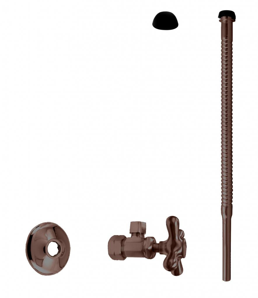 Westbrass D105K12X Supply Kit - 5/8 in. OD x 3/8 in. OD x 12 in. Corrugated