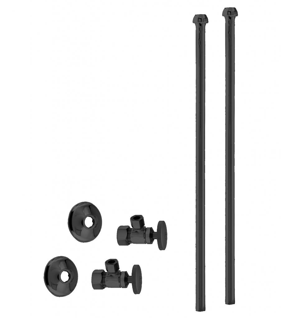 Westbrass D105KBN Faucet Kit - 5/8 in. OD x 3/8 in. OD x 20 in. Bullnose