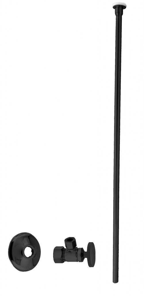 Westbrass D105KFH Toilet Kit - 5/8 in. OD x 3/8 in. OD x 20 in. Flat Head