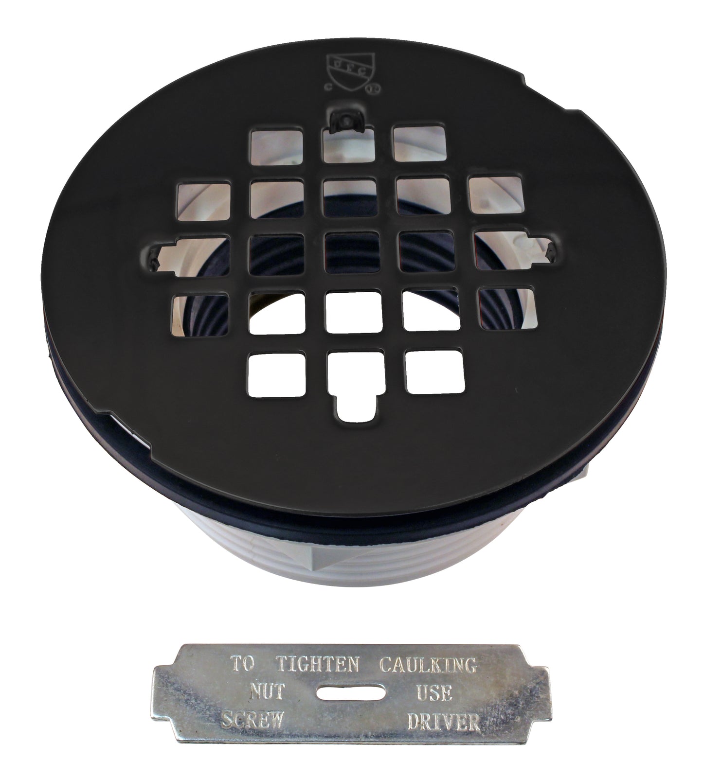 Westbrass D206P 2 in. PVC Shower Drain Assembly and Grid