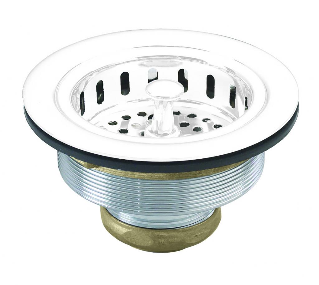 Westbrass D214 Post Style Large Kitchen Basket Strainer