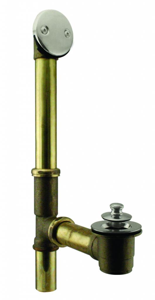 Westbrass D321G Twist and Close Bath Waste - 14 in. Make-Up, 20 Ga. Tubing