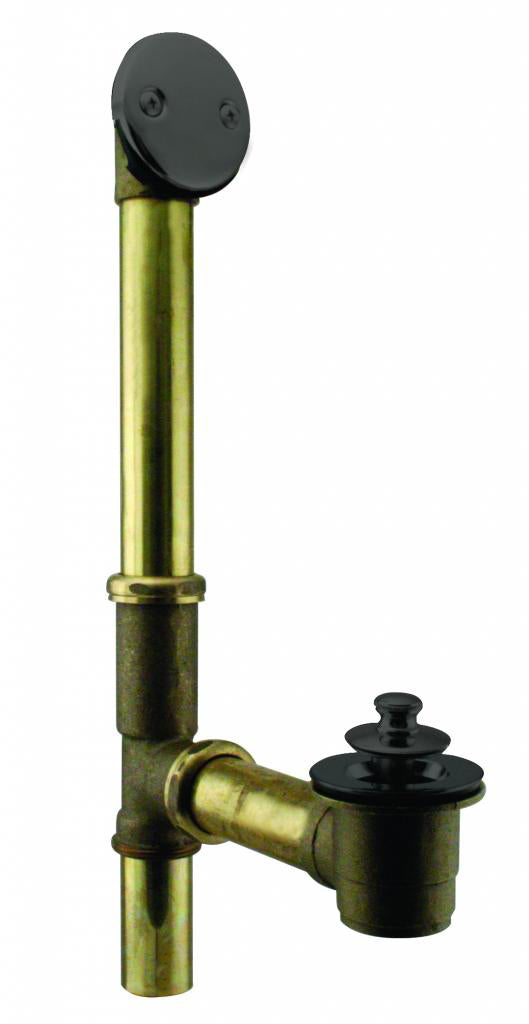 Westbrass D321 Twist and Close Bath Waste - 14 in. Make-Up, 17 Ga. Tubing