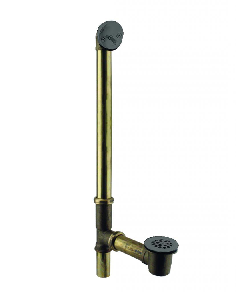 Westbrass D324 Beehive Grid Bath Waste - 22 in. Make-Up, 17 Ga. Tubing