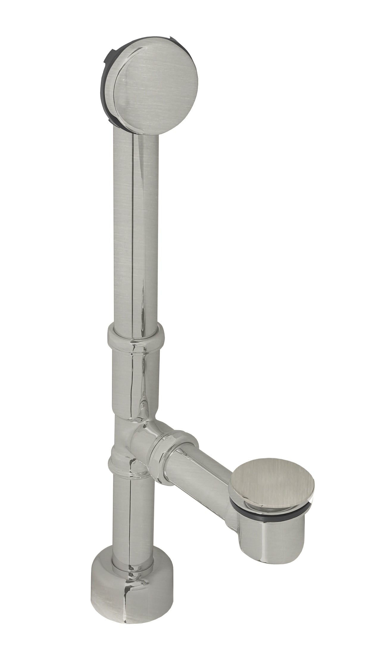Westbrass D3251HK Finished European Tip Toe Bath Waste - Hidden Overflow -14 in. Make-Up, 17 Ga.