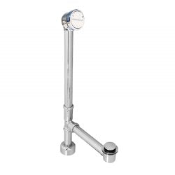 Westbrass D3261KCHM Patented Deep Soak - Closing Overflow European Tip Toe All Exposed Bath Waste - 22 in. Make-Up - Parent