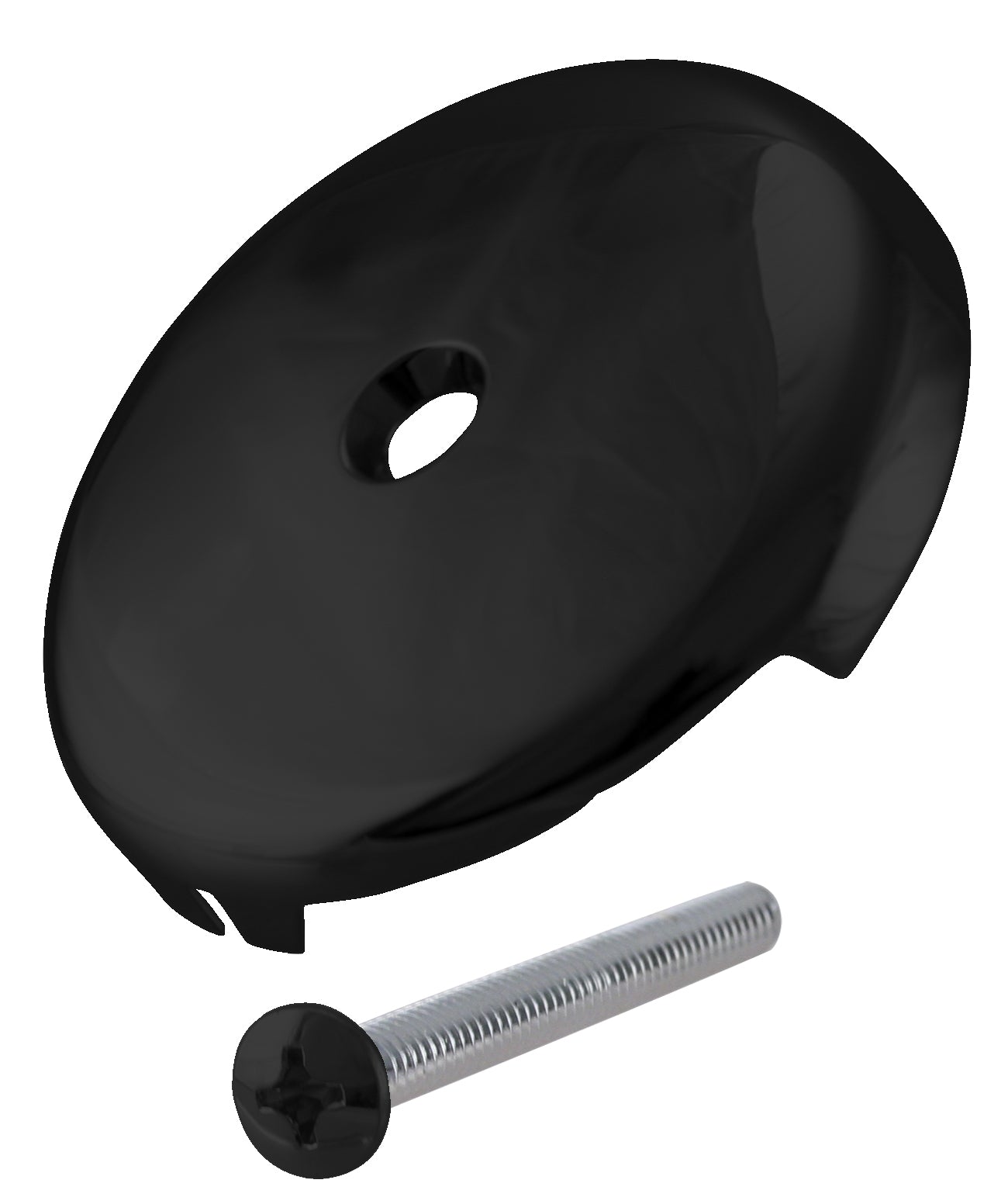 Westbrass D328 3-1/8 in. Single Hole Overflow Face Plate and Screw