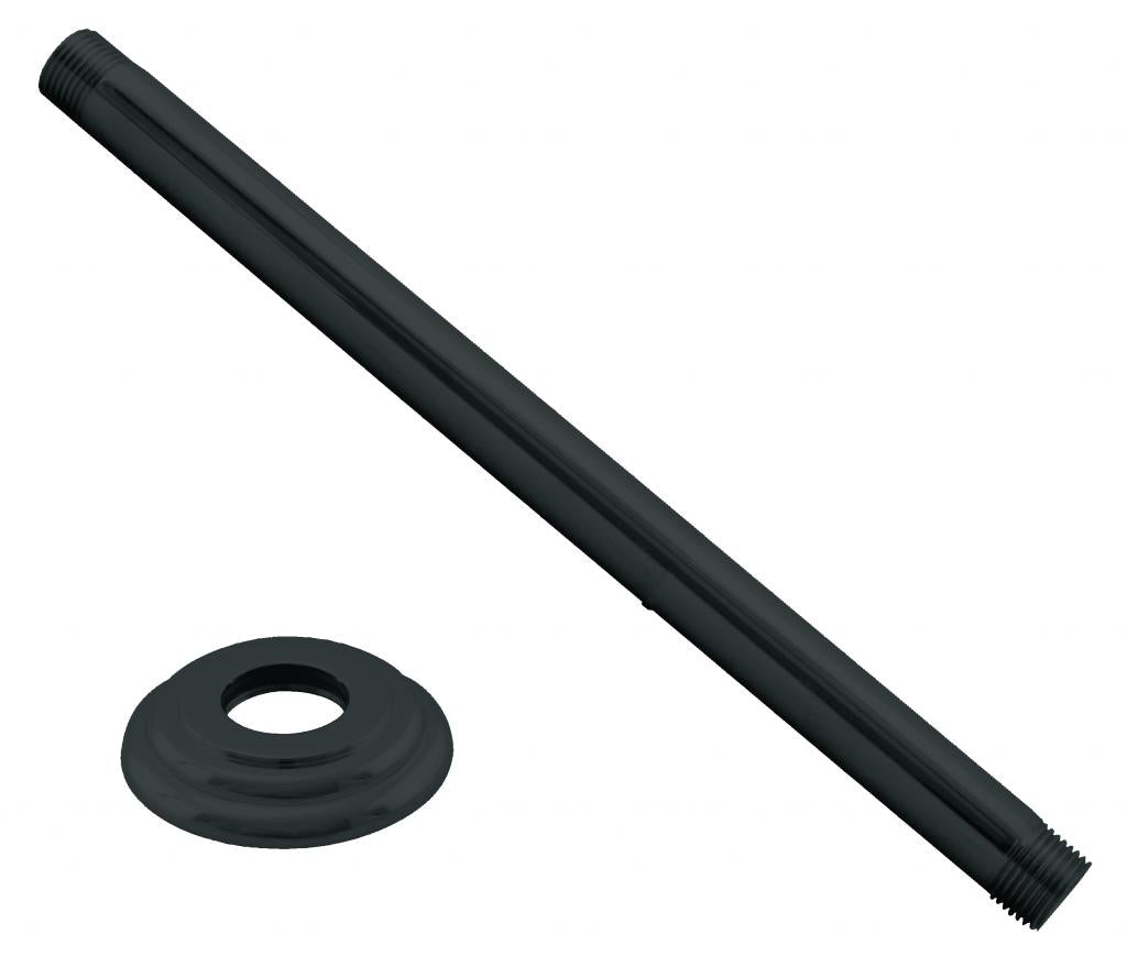 Westbrass D3612A 1/2 in. IPS x 12 in. Ceiling Mounted Shower Arm with Flange