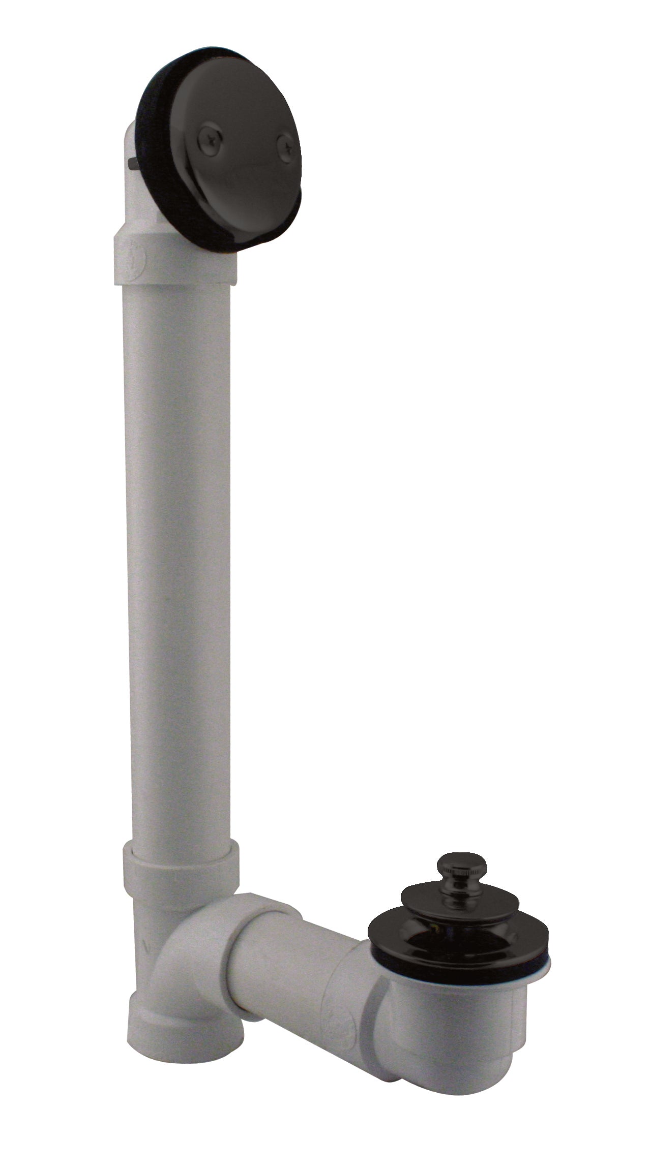 Westbrass D4942 Twist and Close Sch. 40 PVC Bath Waste with Two-Hole Elbow