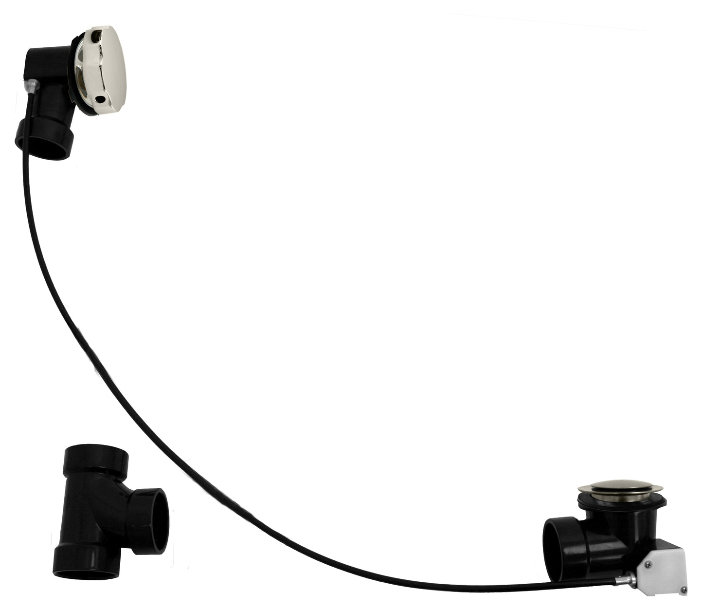 Westbrass D50A45 ABS 45 Cable Drive Bath Waste Overflow