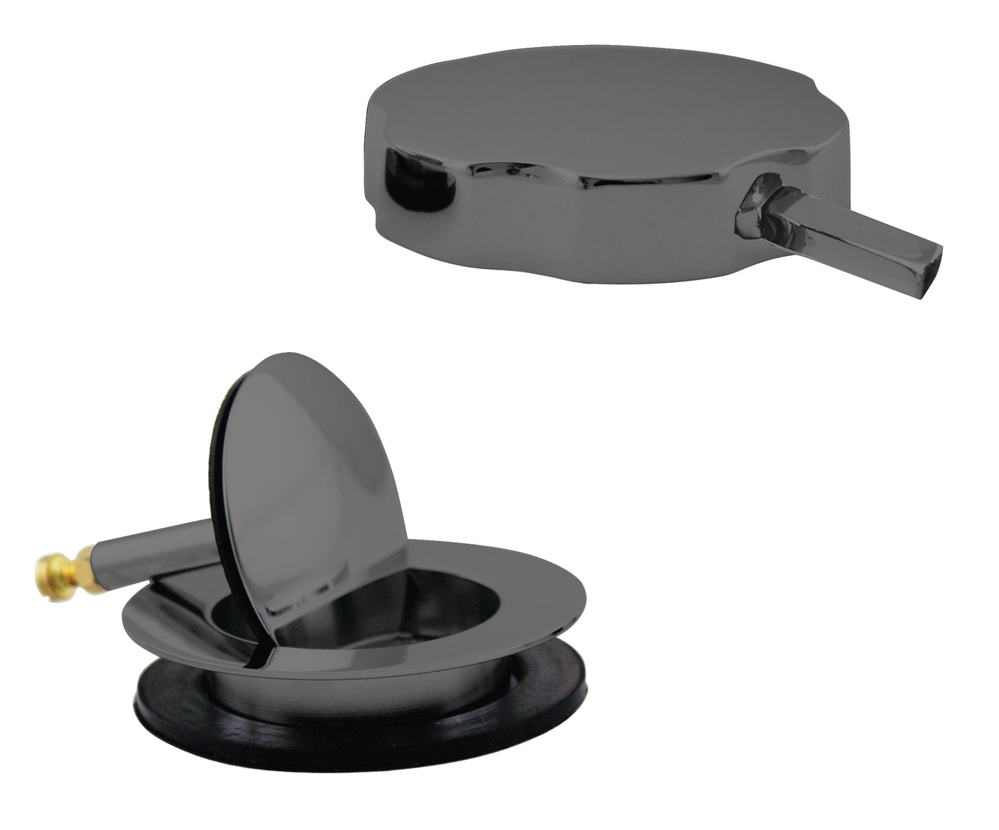 Westbrass D50TP Rotating Overflow with Pin for Easier Operation and Mushroom Drain Strainer