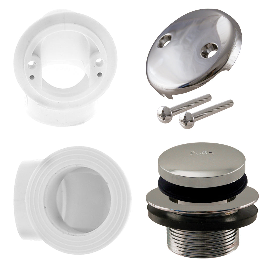 Westbrass D532 Tip Toe Sch. 40 PVC Plumbers Pack with Two-Hole Elbow