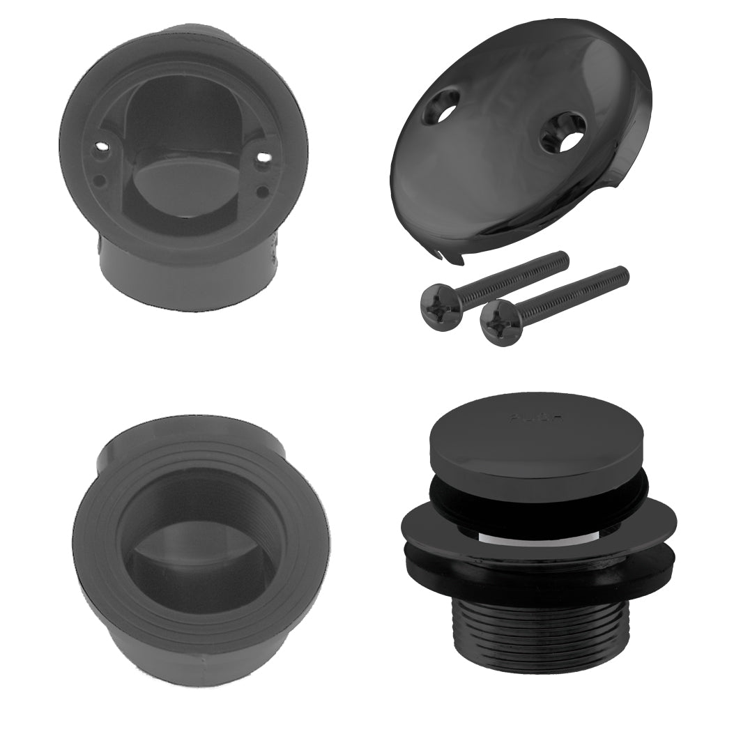 Westbrass D534 Tip Toe Sch. 40 ABS Plumbers Pack with Two-Hole Elbow