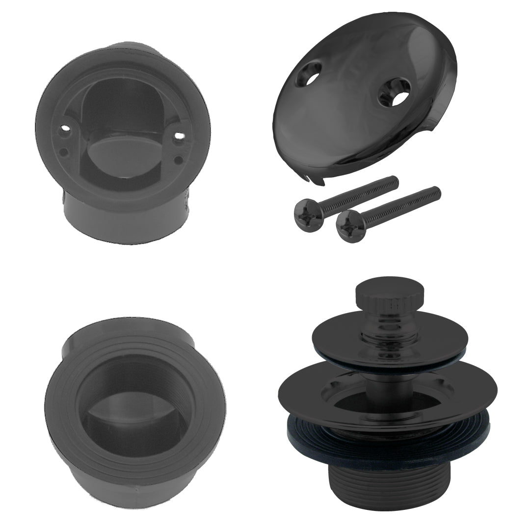 Westbrass D544 Twist and Close Sch. 40 ABS Plumbers Pack with Two-Hole Elbow