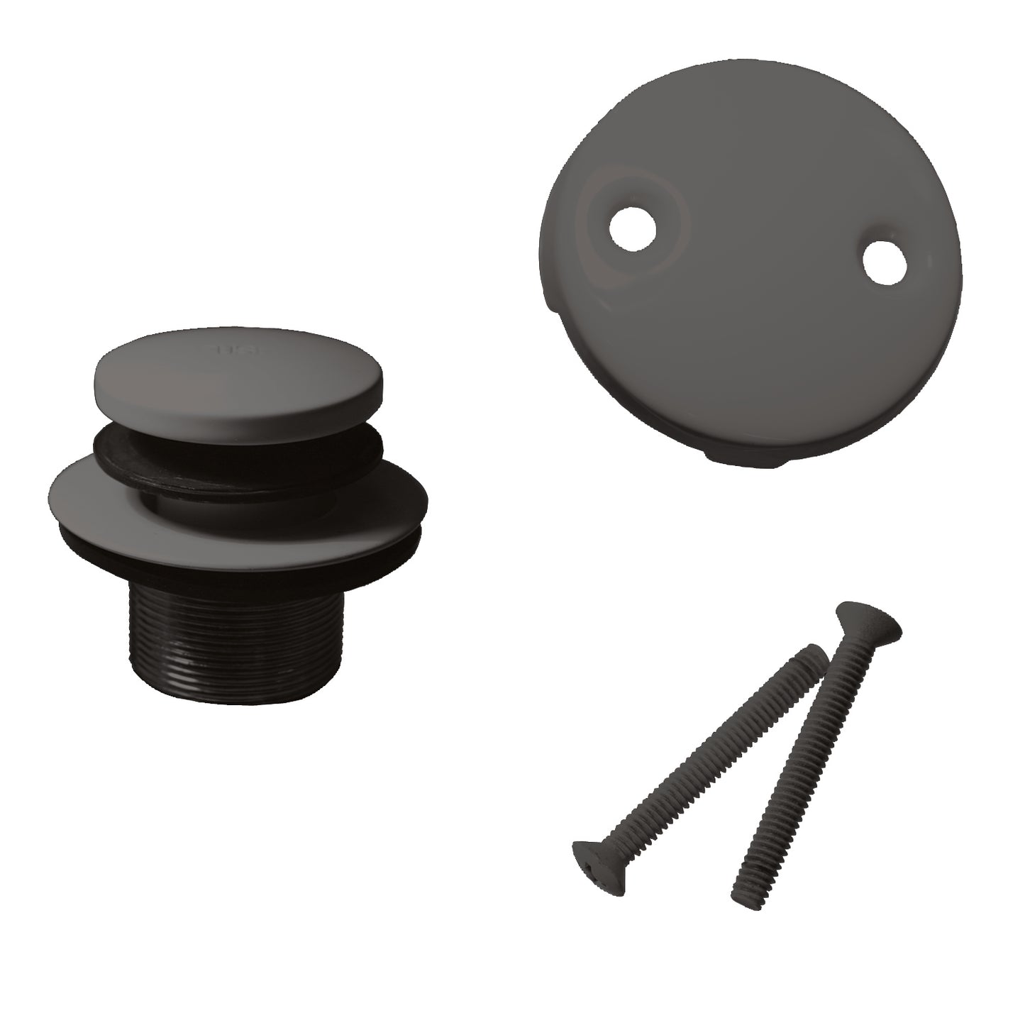 Westbrass D93-2 Tip Toe Tub Trim Set with Two-Hole Overflow Faceplate
