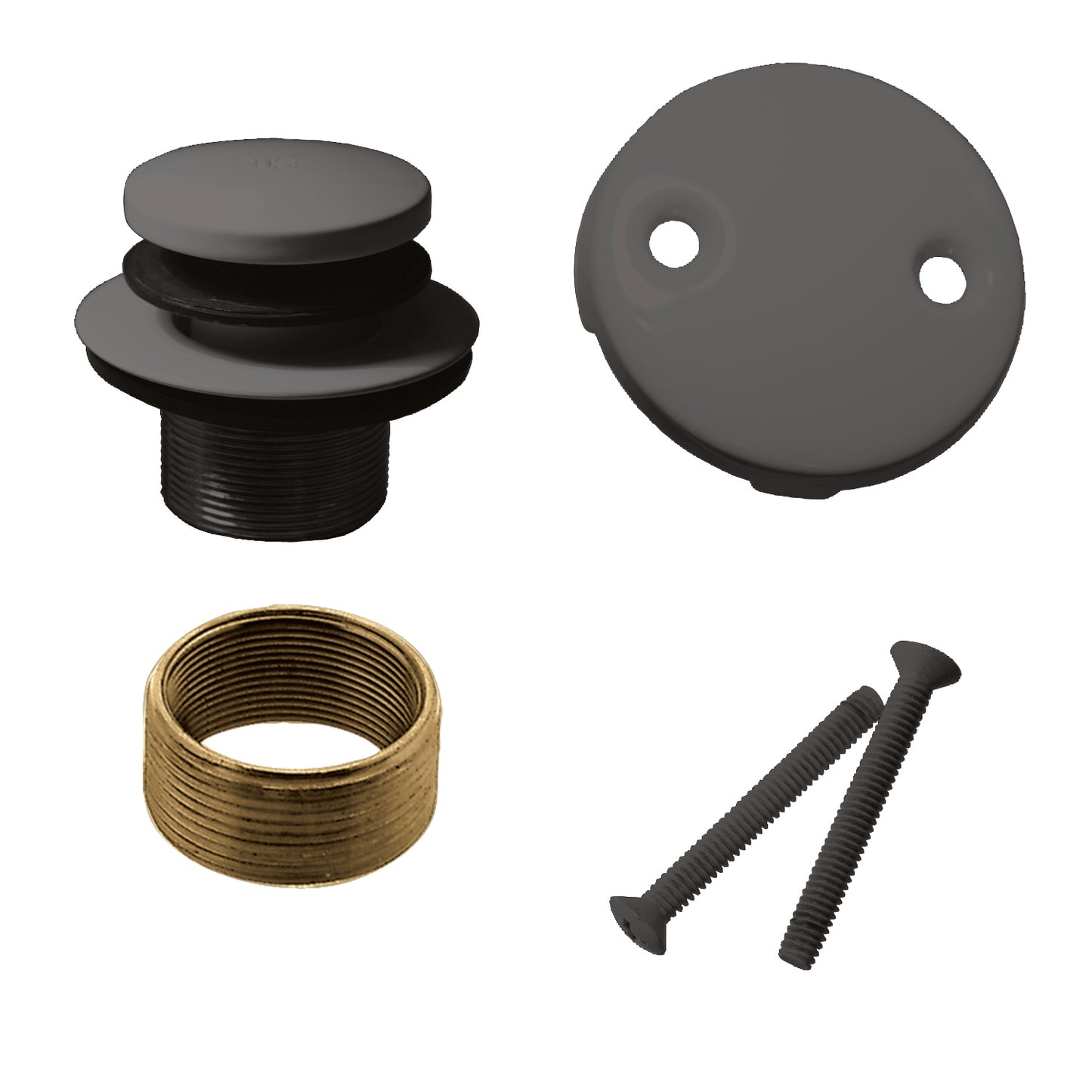 Westbrass D93K Tip Toe Universal Tub Trim with Two-Hole Faceplate