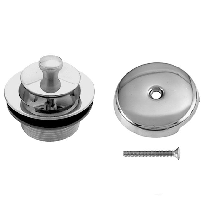 Westbrass D94 Twist and Close Tub Trim Set with One-Hole Overflow Faceplate