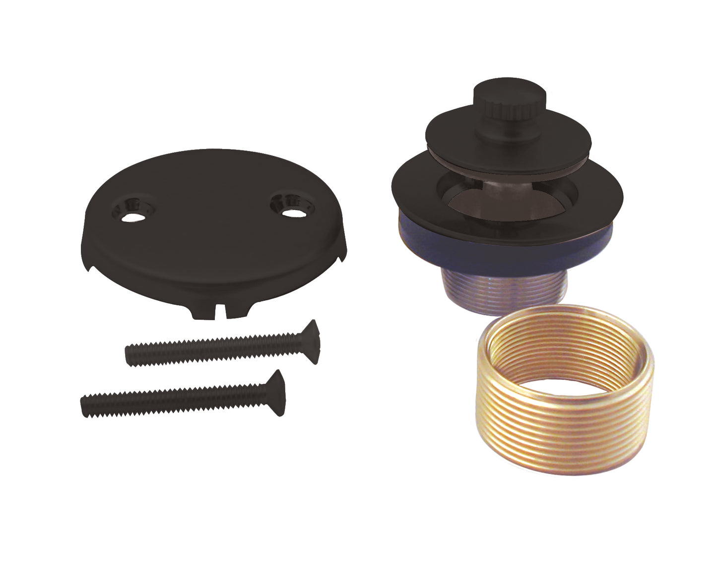 Westbrass D94K Twist and Close Universal Tub Trim with Two-Hole Faceplate
