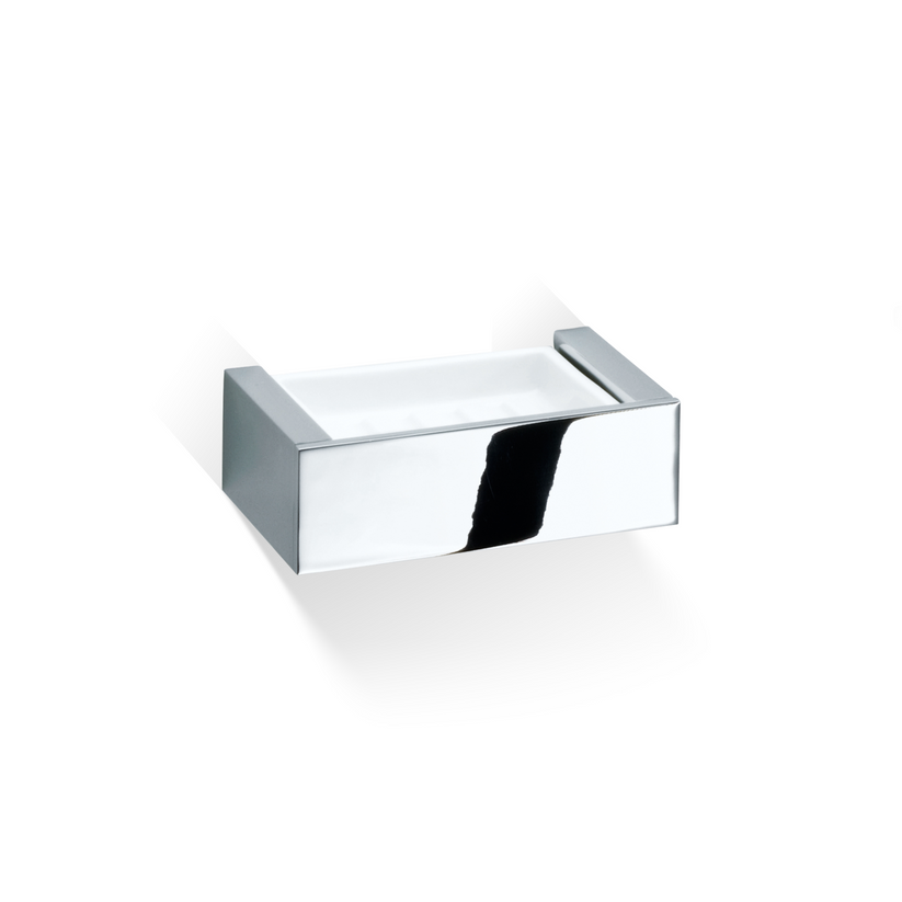 Decor Walther 0591100 DW BK WSS BRICK Soap dish WM Chrome / Porcelain White