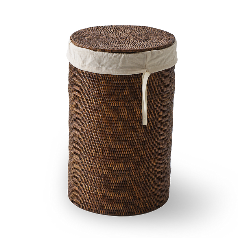 Decor Walther 09365 DW BASKET WB SMALL Laundry basket round with cloth bag