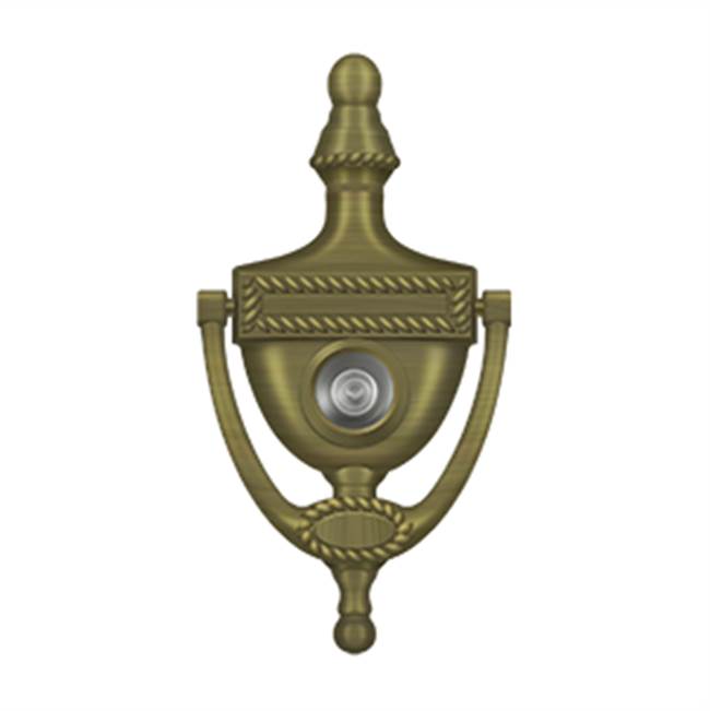 Deltana DKV6R Door Knocker-Viewer, Victorian Rope