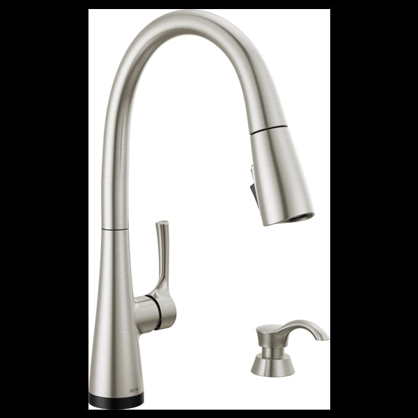 Delta 19835TZ-SPSD-DST Single Handle Pull-Down Kitchen Faucet with Soap Dispenser and Touch2O Technology